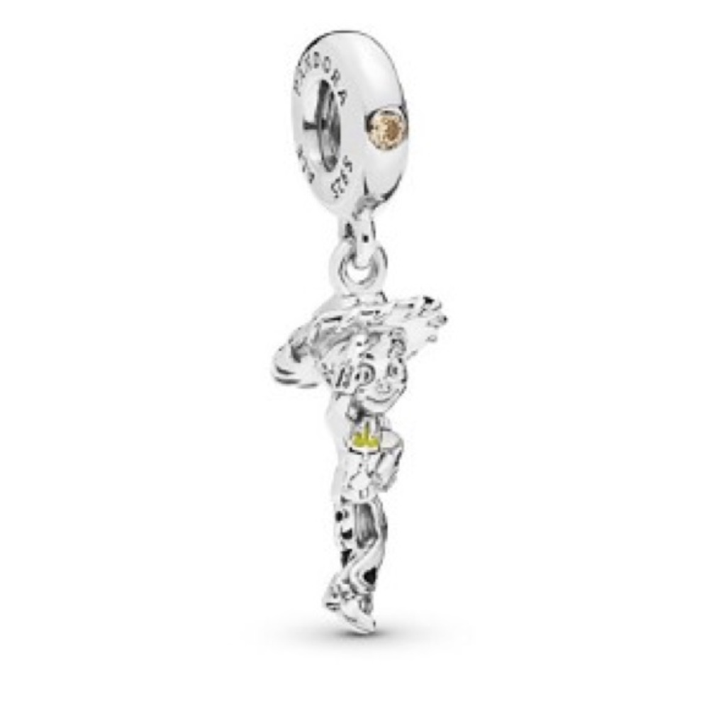 Pandora Disney Toy Story Jessie - Silver Cowboy Dangle Charm with Yellow Accent